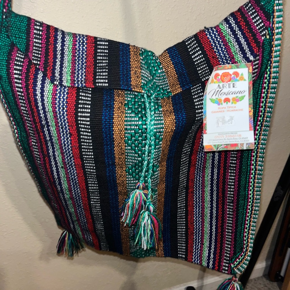 New Colorful Striped Woven Shoulder Bag